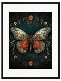 Gerahmter Kunstdruck Magischer Schmetterling