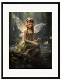 Gerahmter Kunstdruck Fee im Zauberwald