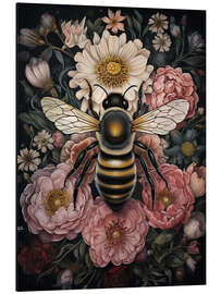 Aluminium print Wild bee on flowers