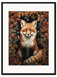 Impresión de arte enmarcada Fantastic Fox in The Autumn Forest