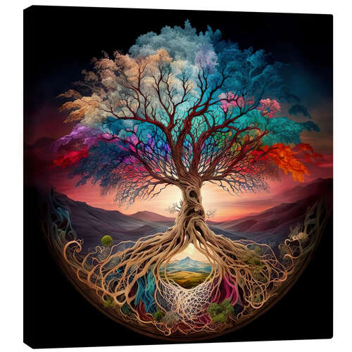 Lerretsbilde Magical Tree of Life