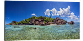 Aluminium print Island paradise in the Indian Ocean, Seychelles