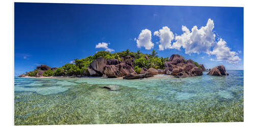 Foam board print Island paradise in the Indian Ocean, Seychelles