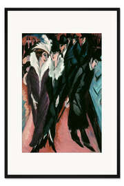 Gerahmter Kunstdruck Straße in Berlin