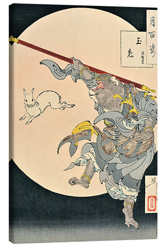 Canvas print The Rabbit in the Moon and the Monkey King, 1889