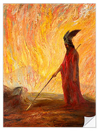 Wall sticker Wotan's Farewell and Magic Fire, Hermann Hendrich