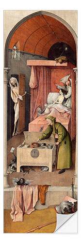 Självhäftande poster Death and the Miser, ca. 1485