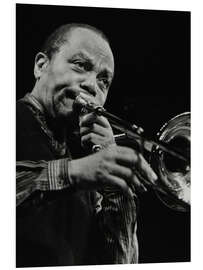 Foam board print JJ Johnson on trombone, Hertfordshire Jazz Festival, 1993