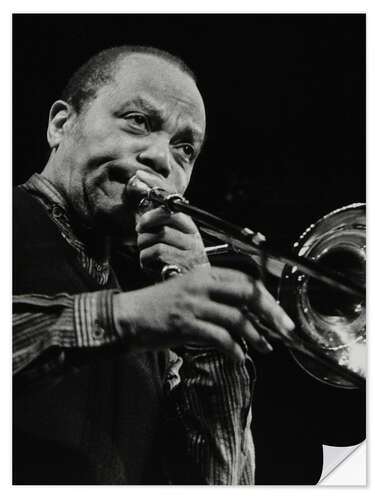 Selvklebende plakat JJ Johnson on trombone, Hertfordshire Jazz Festival, 1993