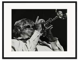 Gerahmter Kunstdruck Maynard Ferguson auf der Trompete