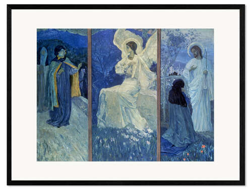 Impresión de arte enmarcada The Resurrection (Triptych), Mikhail Vasilyevich Nesterov