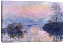 Canvas print  Sunset on the Seine at Lavacourt - Claude Monet