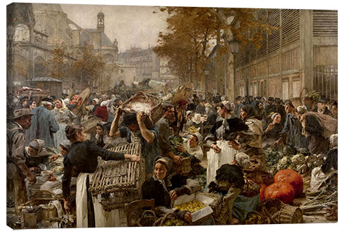 Leinwandbild Les Halles, Léon Lhermitte