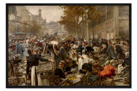 Gerahmter Kunstdruck Les Halles, Léon Lhermitte