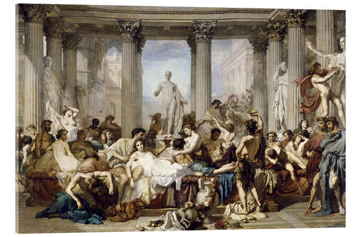 Akryylilasitaulu Romans during the Decadence, Thomas Couture, 1847