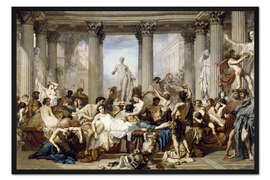 Gerahmter Kunstdruck Die Römer während der Dekadenz, Thomas Couture, 1847