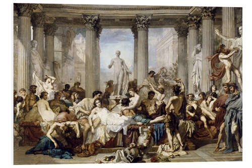 Stampa su PVC Romans during the Decadence, Thomas Couture, 1847