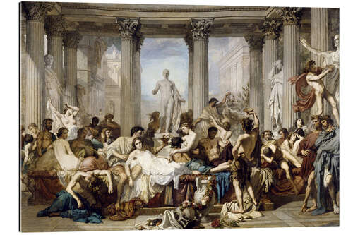 Cuadro de plexi-alu Romans during the Decadence, Thomas Couture, 1847