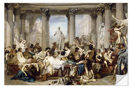 Selvklebende plakat Romans during the Decadence, Thomas Couture, 1847