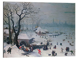 Alubild Winterlandschaft bei Antwerpen, Lucas van Valckenborch