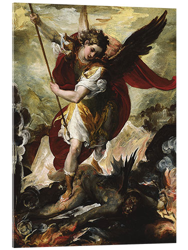 Stampa su vetro acrilico Saint Michael Vanquishing Satan, Francesco Maffei