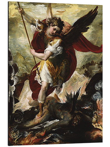 Tableau en aluminium Saint Michael Vanquishing Satan, Francesco Maffei