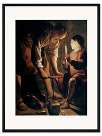 Gerahmter Kunstdruck Der heilige Josef, der Zimmermann