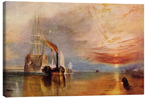 Leinwandbild Das Schiff 'The Fighting Temeraire', 1839