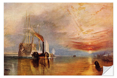 Selvklebende plakat The Fighting Temeraire, 1839