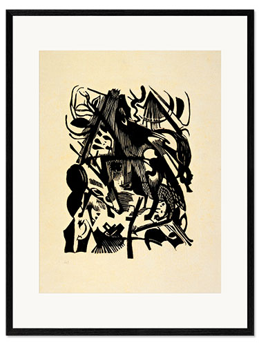 Ingelijste kunstdruk Birth of the Wolf