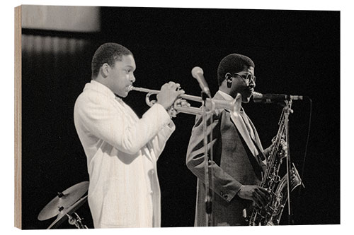 Holzbild Wynton Marsalis, Sonny Rollins, Capital Jazz Festival, 1988