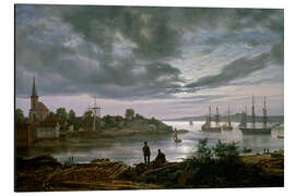 Magnettafel Larvik bei Mondschein