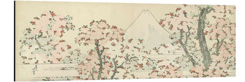 Aluminium print The Mount Fuji with Cherry Trees in Bloom