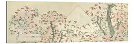 Tableau en plexi-alu The Mount Fuji with Cherry Trees in Bloom