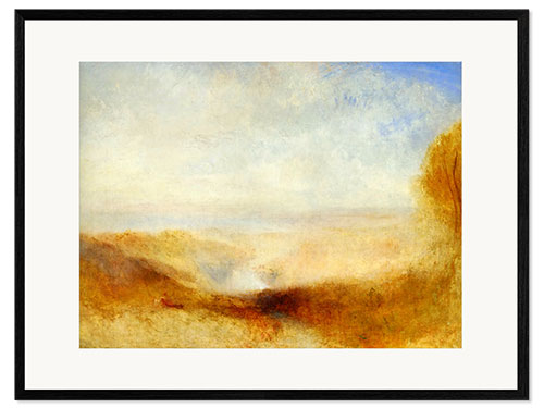 Framed art print Landscape with a River and a Bay in the Background