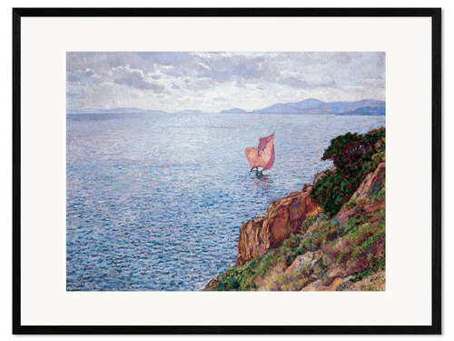 Impressão artística com moldura The Red Sail