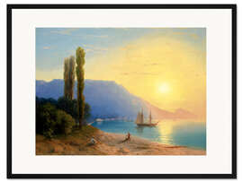 Gerahmter Kunstdruck Sonnenuntergang in Jalta