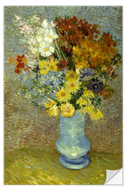 Muursticker Flowers in a Bleuen Vase