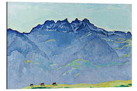 Magnettafel Ansicht der Dents-du-Midi von Champéry aus