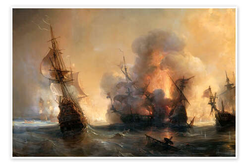 Poster The Naval Battle of Lagos, Théodore Gudin