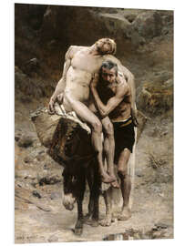 Foam board print The Good Samaritan, Aimé Nicolas Morot