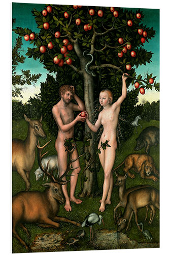 Foam board print Adam and Eve