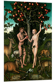 Foam board print Adam and Eve