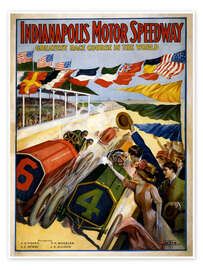 Póster  The Indianapolis Motor Speedway, 1909