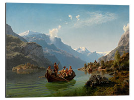 Aluminiumtavla Bridal Journey in Hardanger, Hans Gude