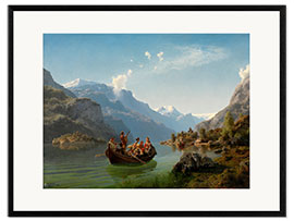 Innrammet kunsttrykk Bridal Journey in Hardanger, Hans Gude