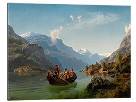 Tableau en plexi-alu Bridal Journey in Hardanger, Hans Gude