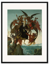 Gerahmter Kunstdruck Die Qualen des Heiligen Antonius - Michelangelo