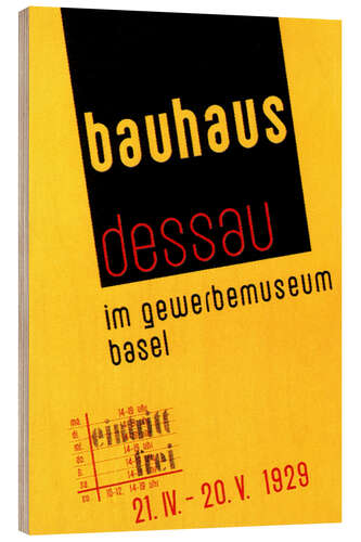 Tableau en bois Bauhaus Dessau, 1929