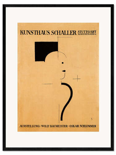 Framed art print Exhibition Willy Baumeister - Oskar Schlemmer, 1918
